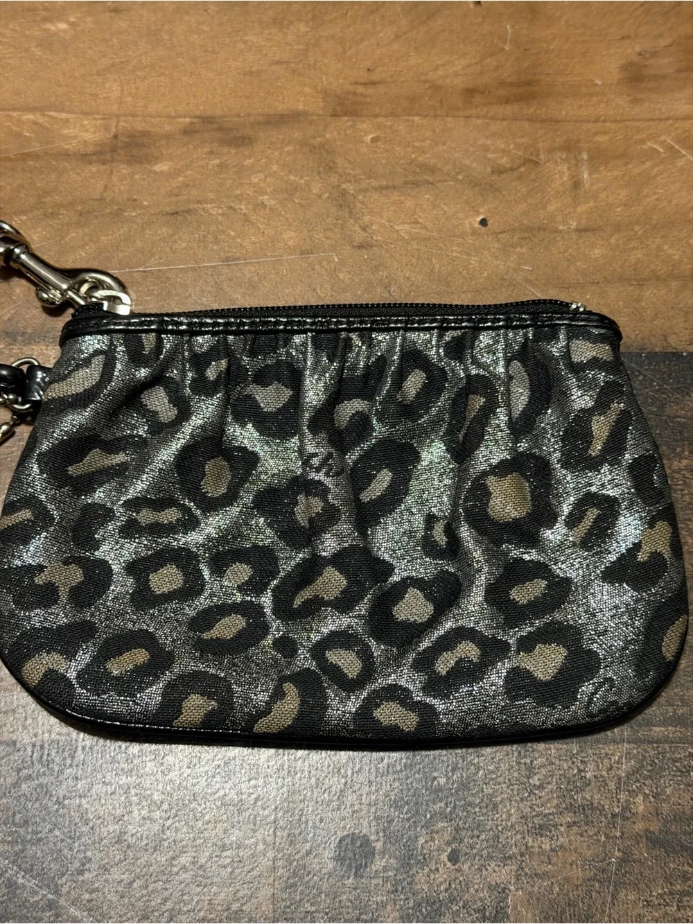 Coach Ocelot Metallic Wristlet